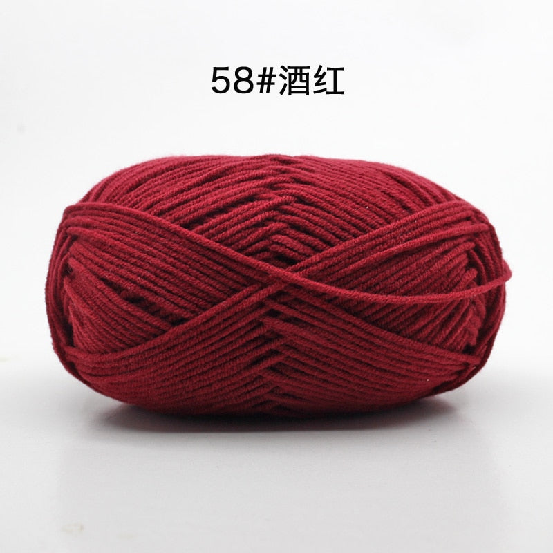 50g/Set 4ply Milk Cotton Knitting Wool Yarn