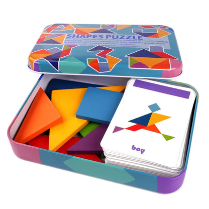 Wooden Tangram Puzzle Game for Kids