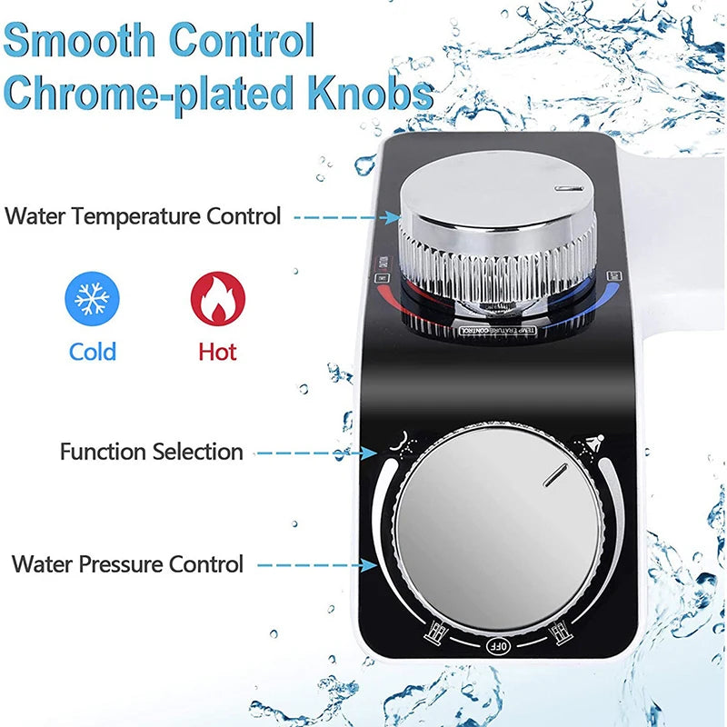 Dual Nozzle Bidet Toilet Seat Attachment