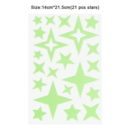 Luminous 3D Stars Dots Wall Sticker