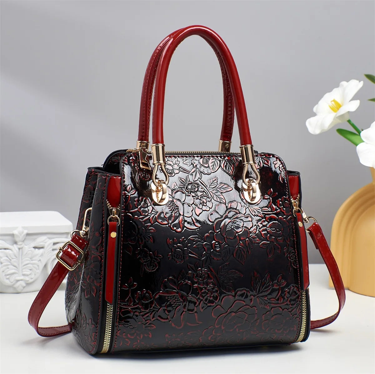 Embossed PU Tote Bag