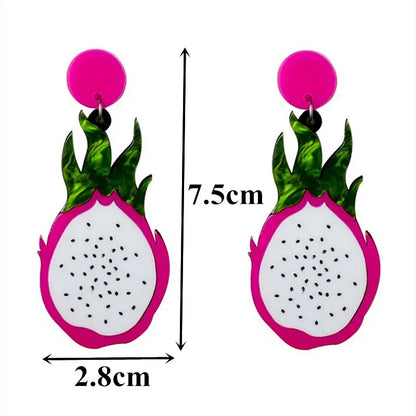 Fruit Vegetables Acrylic Drop Earrings