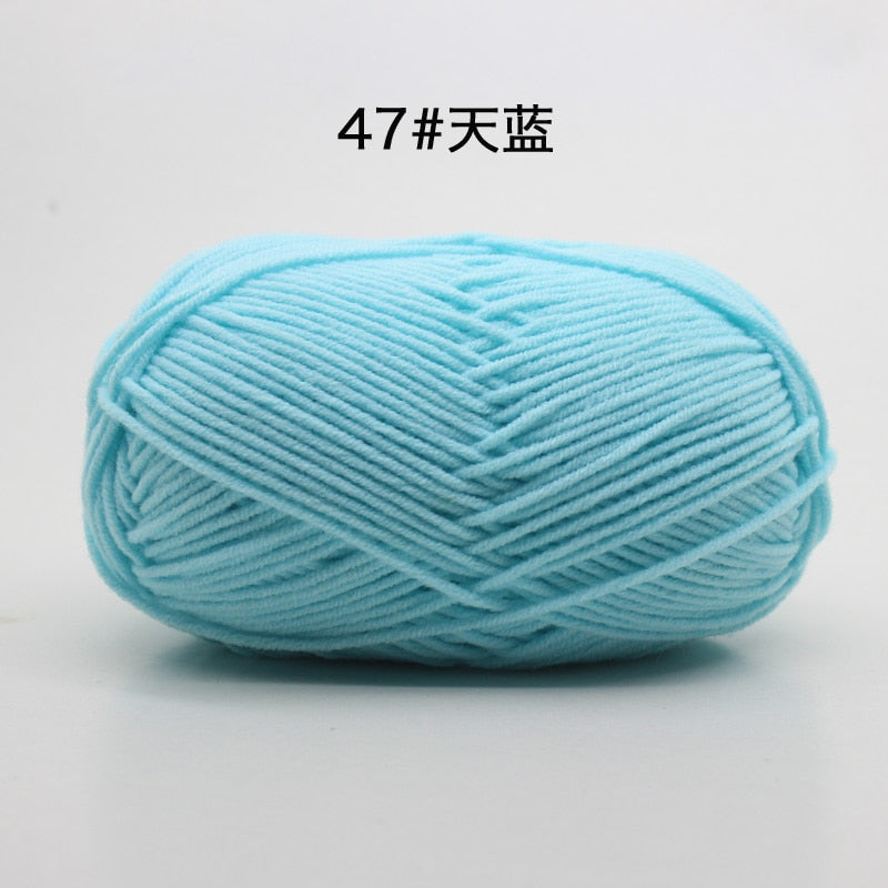 50g/Set 4ply Milk Cotton Knitting Wool Yarn