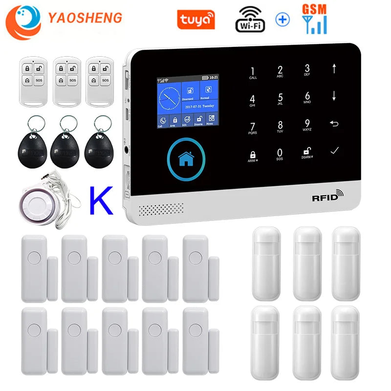 Wireless Security System with Sensors & App Control