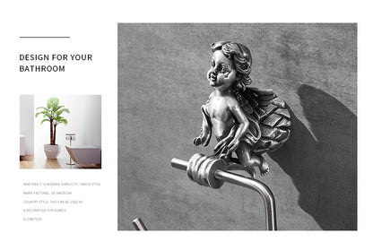 Bronze Classic Angel Towel Ring