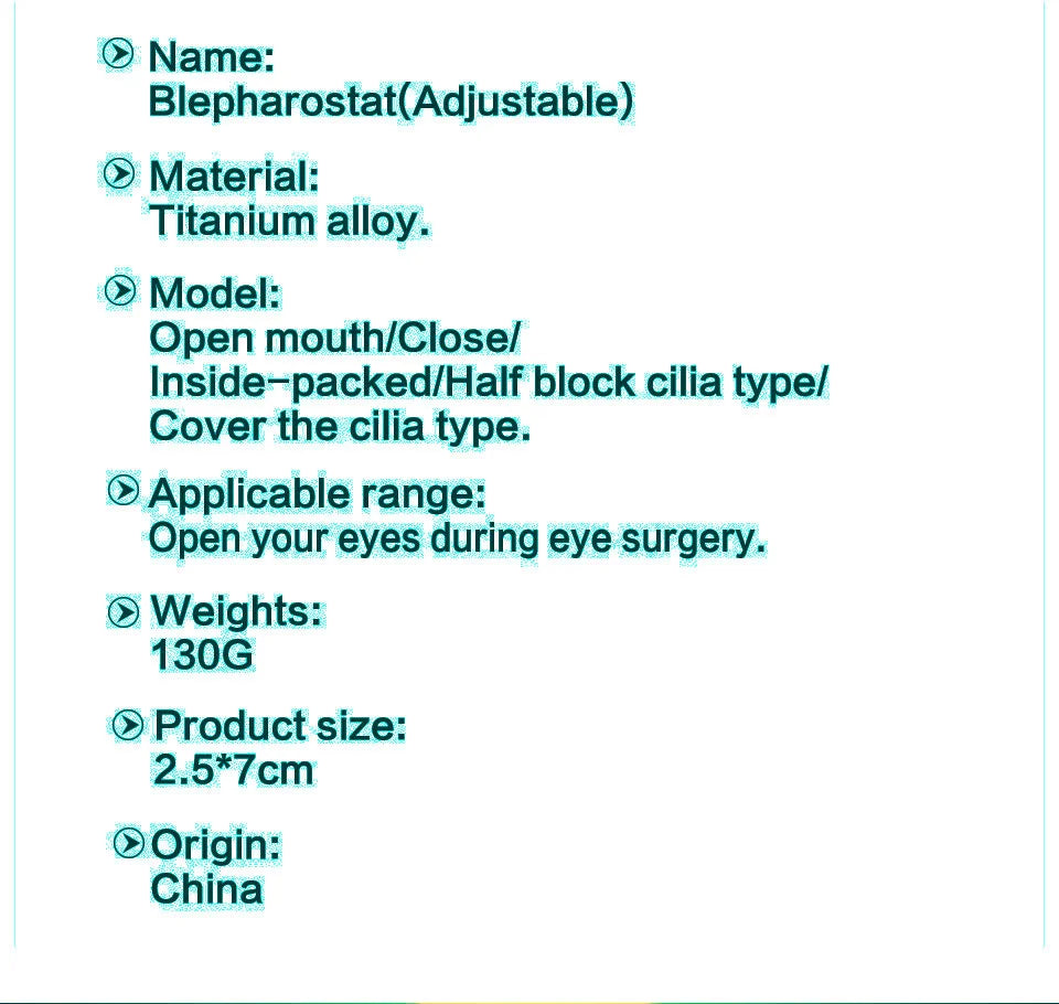 Titanium Eyelid Retractor (Blepharostat)