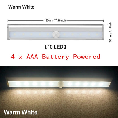 6 10 24 40 60 LEDs Under Cabinet Night Light Sensor