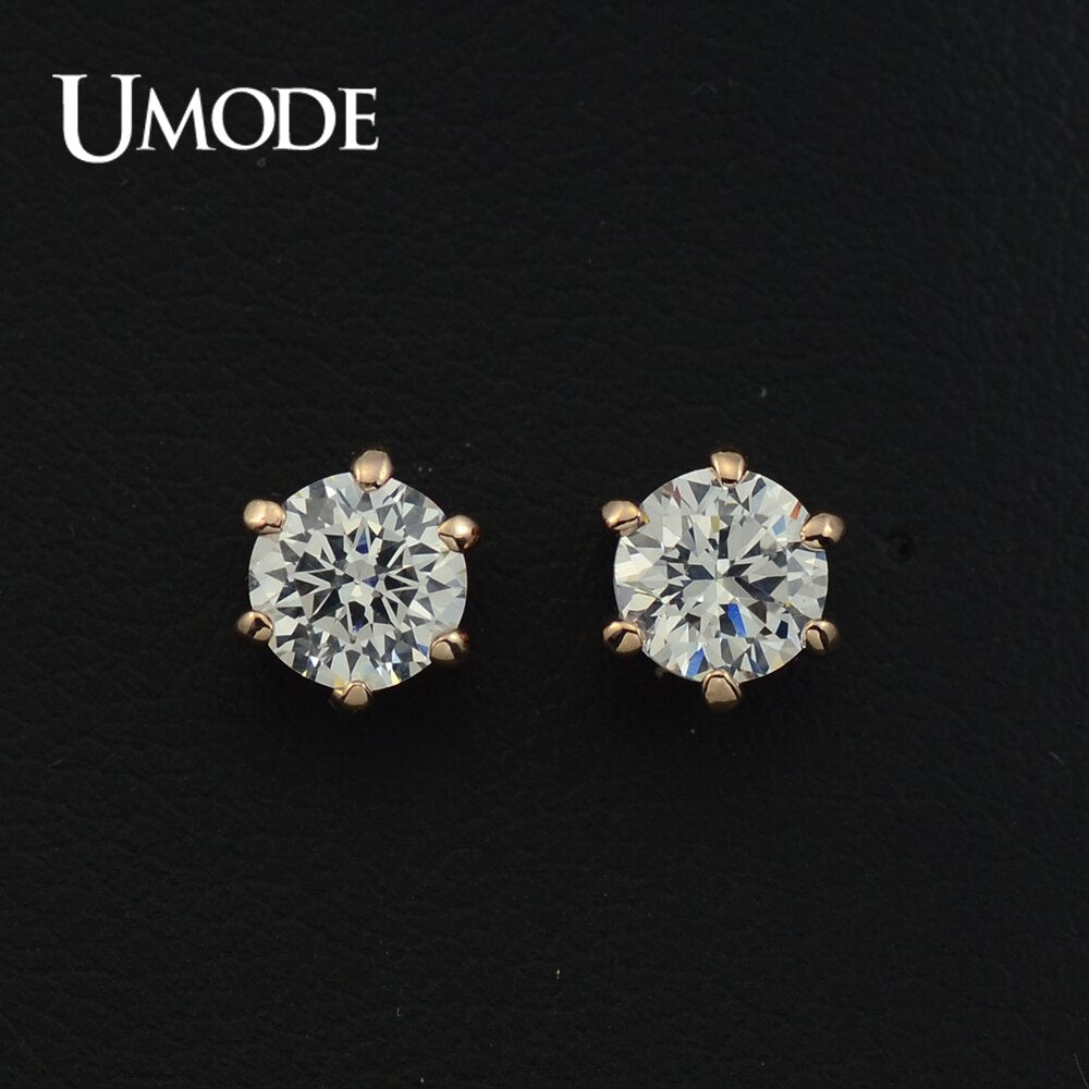 UMODE Rose Gold  0.5ct Cubic Zirconia earrings