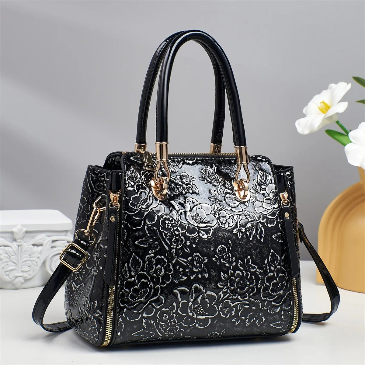 Embossed PU Tote Bag
