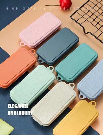 Portable Wheat Straw Cutlery Set