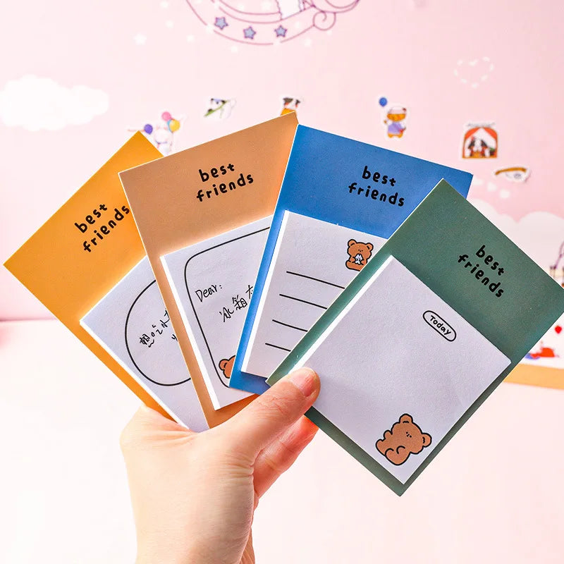 30 Sheets Cute Cartoon Bear Sticky Notes