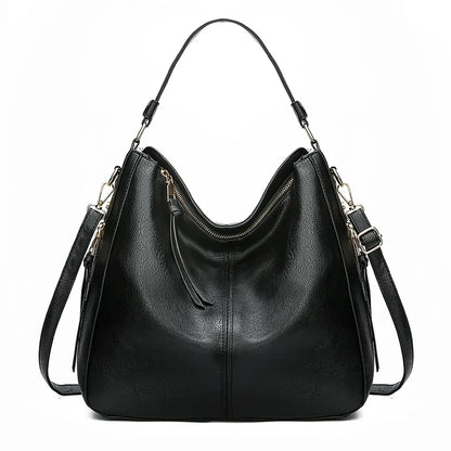 Women’s Vintage PU Leather Shoulder Tote & Crossbody Bag