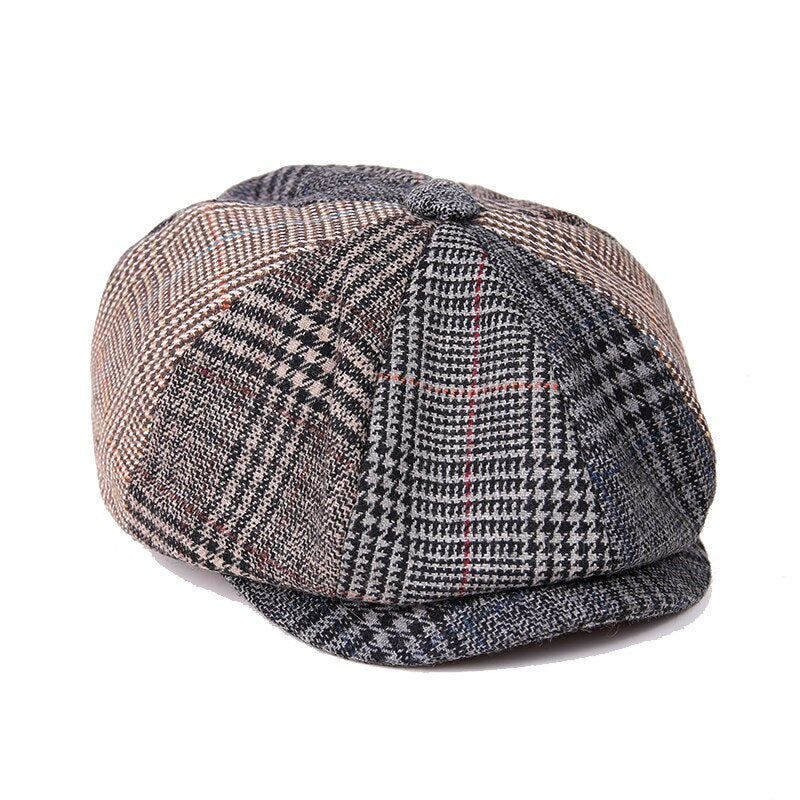 Wool Stitching Flat Cap