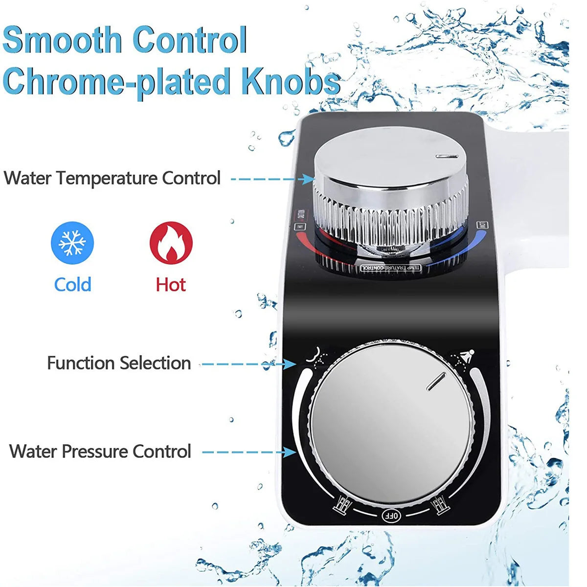 Dual Nozzle Bidet Toilet Seat Attachment
