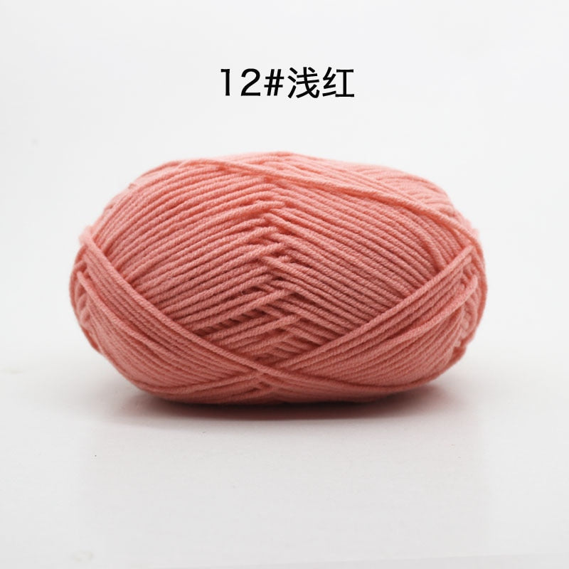 50g/Set 4ply Milk Cotton Knitting Wool Yarn