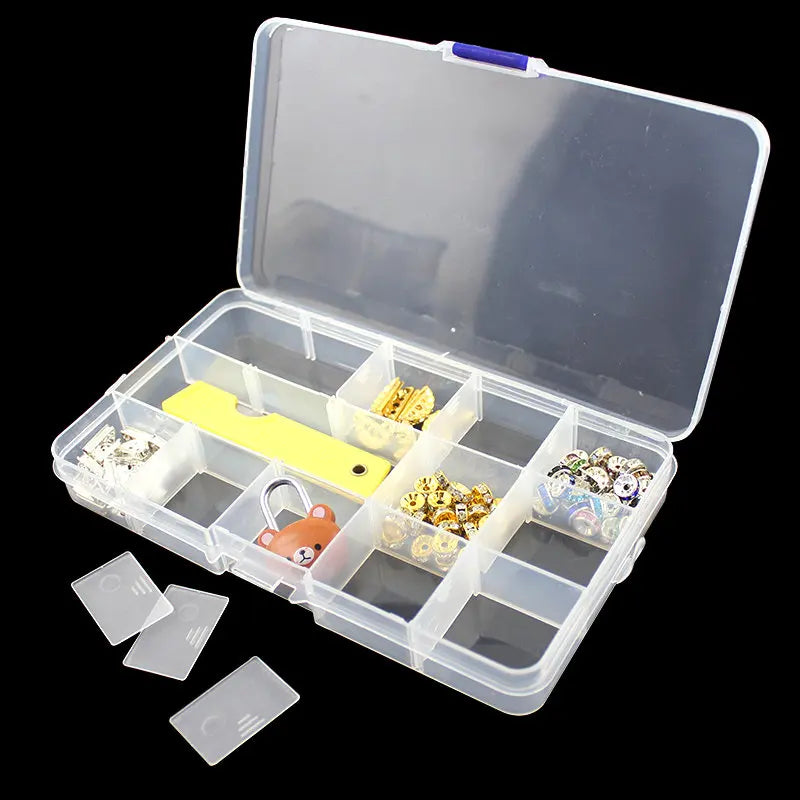 Plastic Box With Compartment Slot Organizer