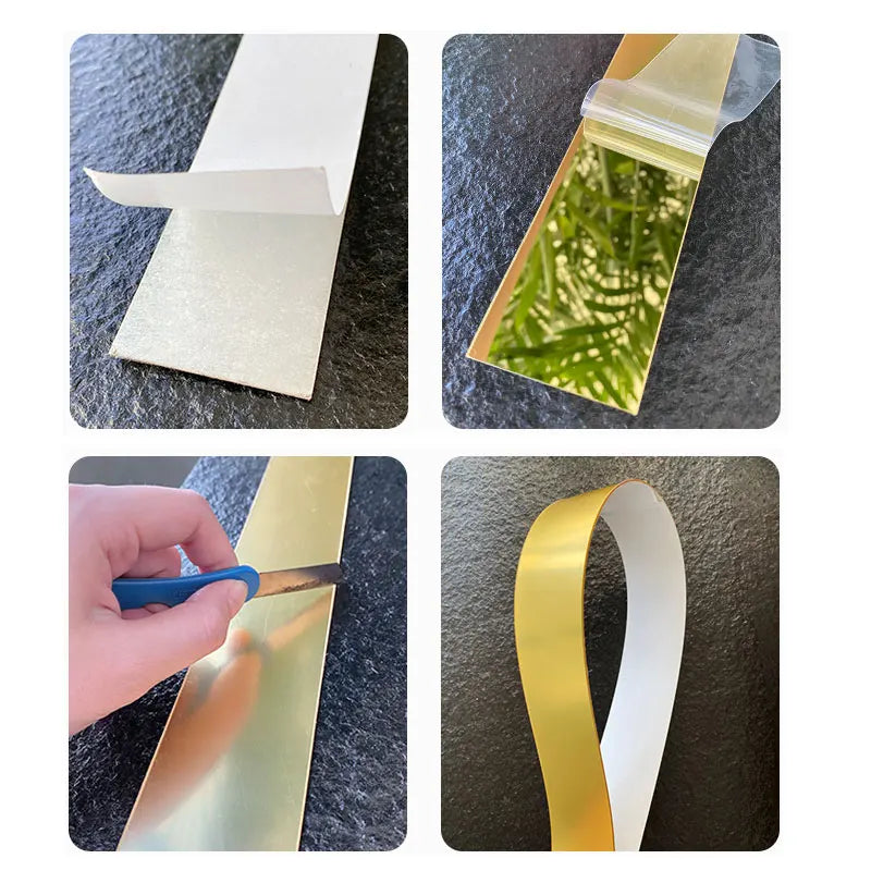 Acrylic Mirror Wall Strips Set