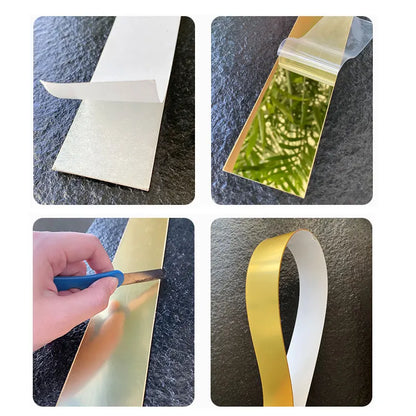 Acrylic Mirror Wall Strips Set