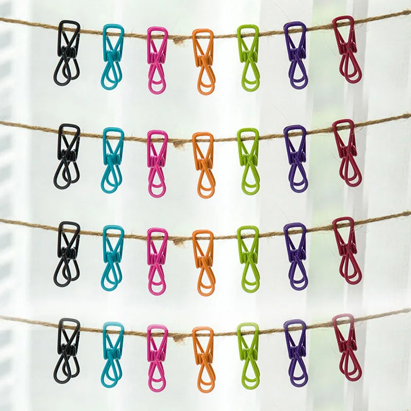 Multipurpose Stainless Steel Clips for Clothes & Storage