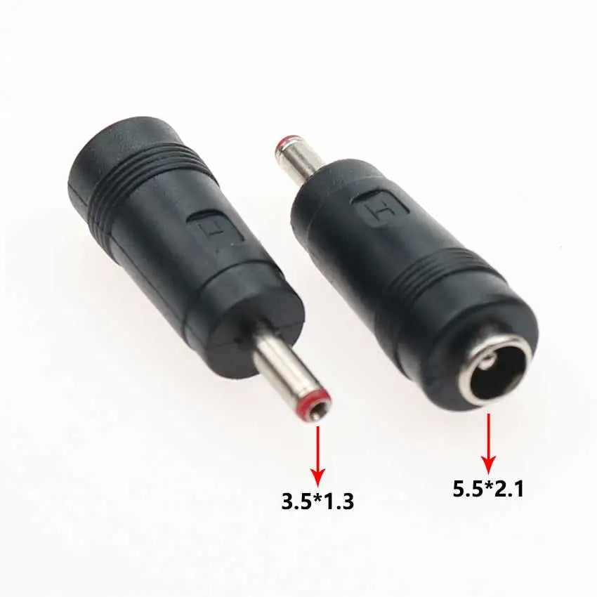 DC 5.5×2.1mm Female to Male Power Adapter Plug Set