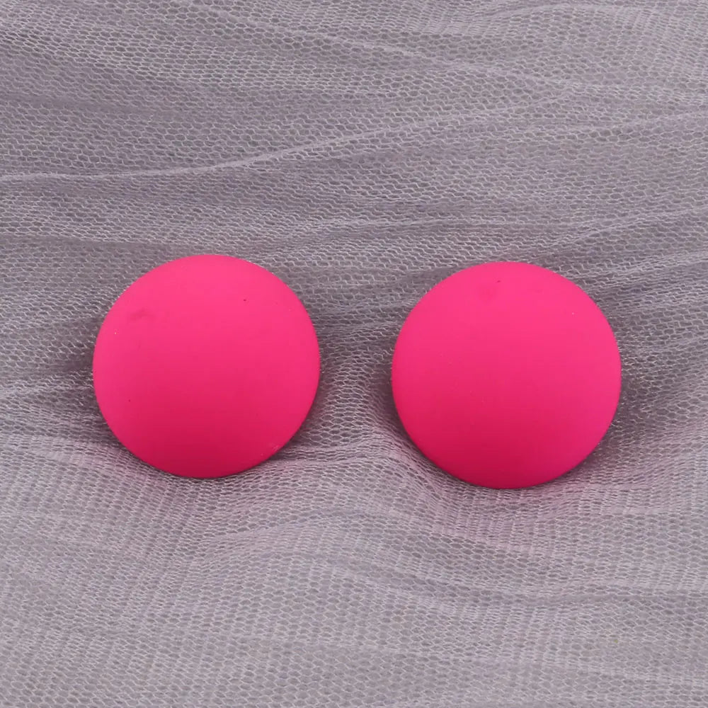 Geometry Neon Round Square Acrylic Earrings
