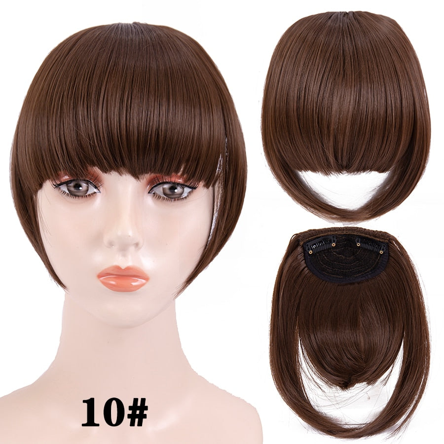 Leeons Short Synthetic Bangs Heat Resistant Hairpieces