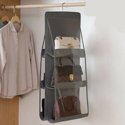 6 Pocket Folding Hanging Handbag Organizer