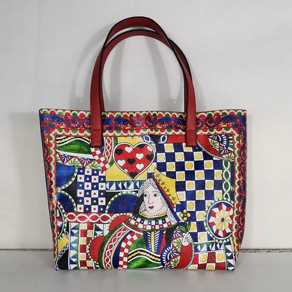 Italian-Inspired Printed PU Leather Tote Bag