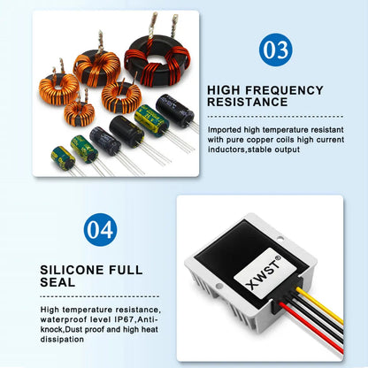 XWST DC 36V/48V to 12V Step-Down Buck Converter