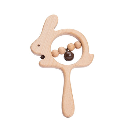 1PC Baby Wooden Rattle Beech