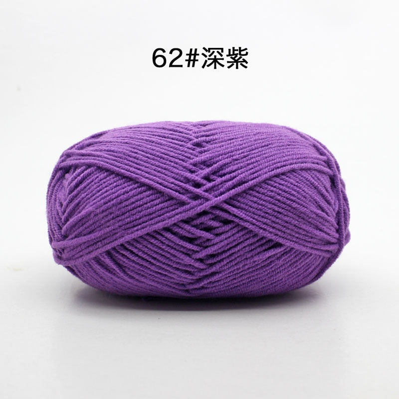 50g/Set 4ply Milk Cotton Knitting Wool Yarn