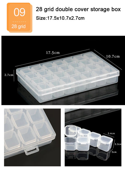 Plastic Box With Compartment Slot Organizer