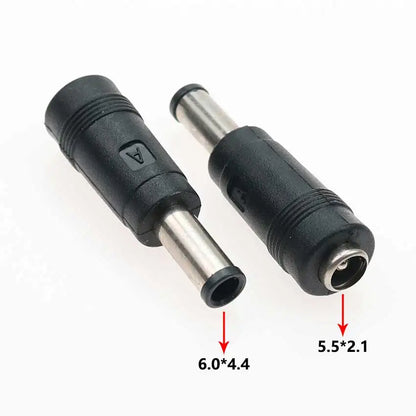DC 5.5×2.1mm Female to Male Power Adapter Plug Set