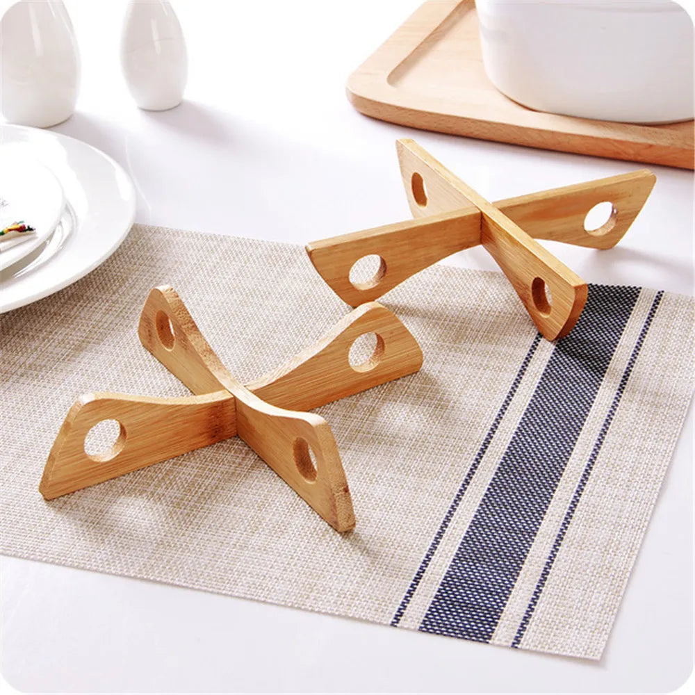 Tray Rack Detachable Wooden Table Mat