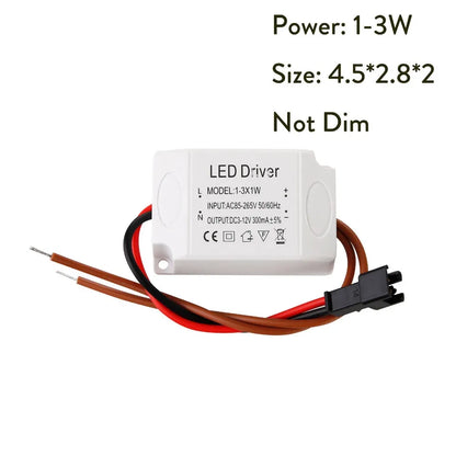 1-3W 4-5W 4-7W 8-12W 18-24W 300mA Power Supply Light Transformer LED