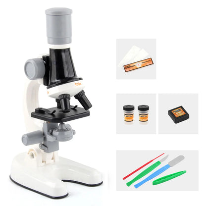 Kids Microscope Kit with LED Light 100X–1200X