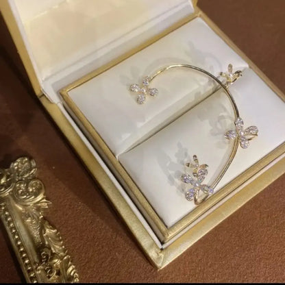 925 Silver Butterfly Clip Earrings