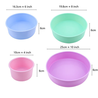 Round Silicone Cake Mold 4 6 8 10 Inch Silicone