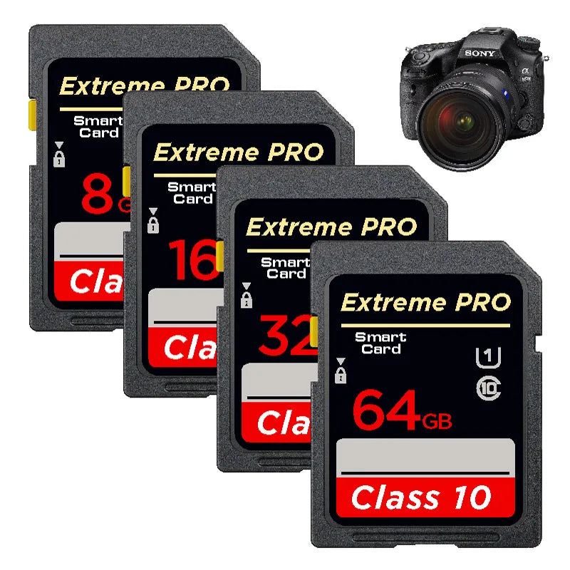 Class 10 UHS-I SDXC Camera Memory Card – A1 V10 Storage Card