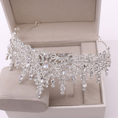 Silver Colour Crystal Bridal Jewelry Sets