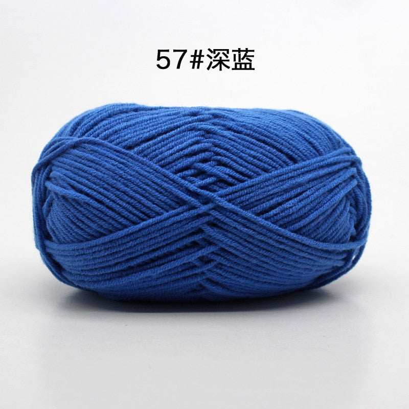 50g/Set 4ply Milk Cotton Knitting Wool Yarn