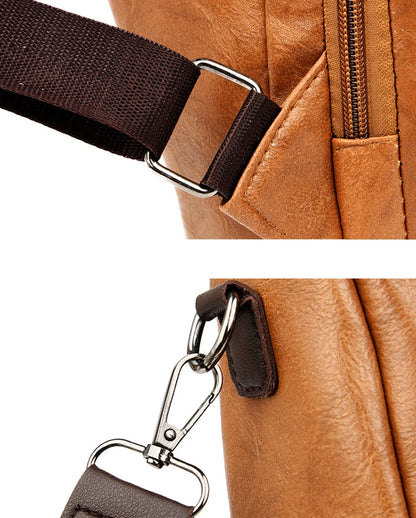 Women’s Anti-Theft PU Leather Travel Backpack