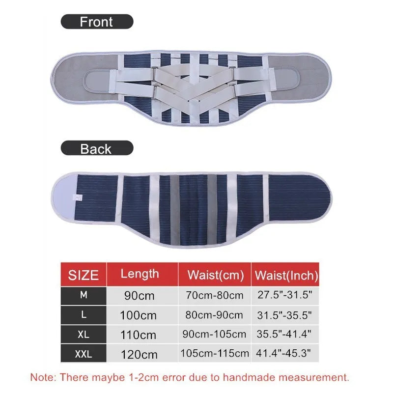 Lumbar Back Support Belt with Steel Splints
