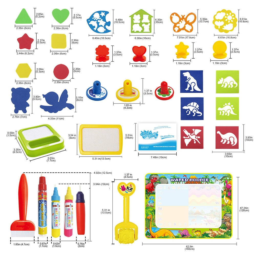 educational game drawing mat dinosaur