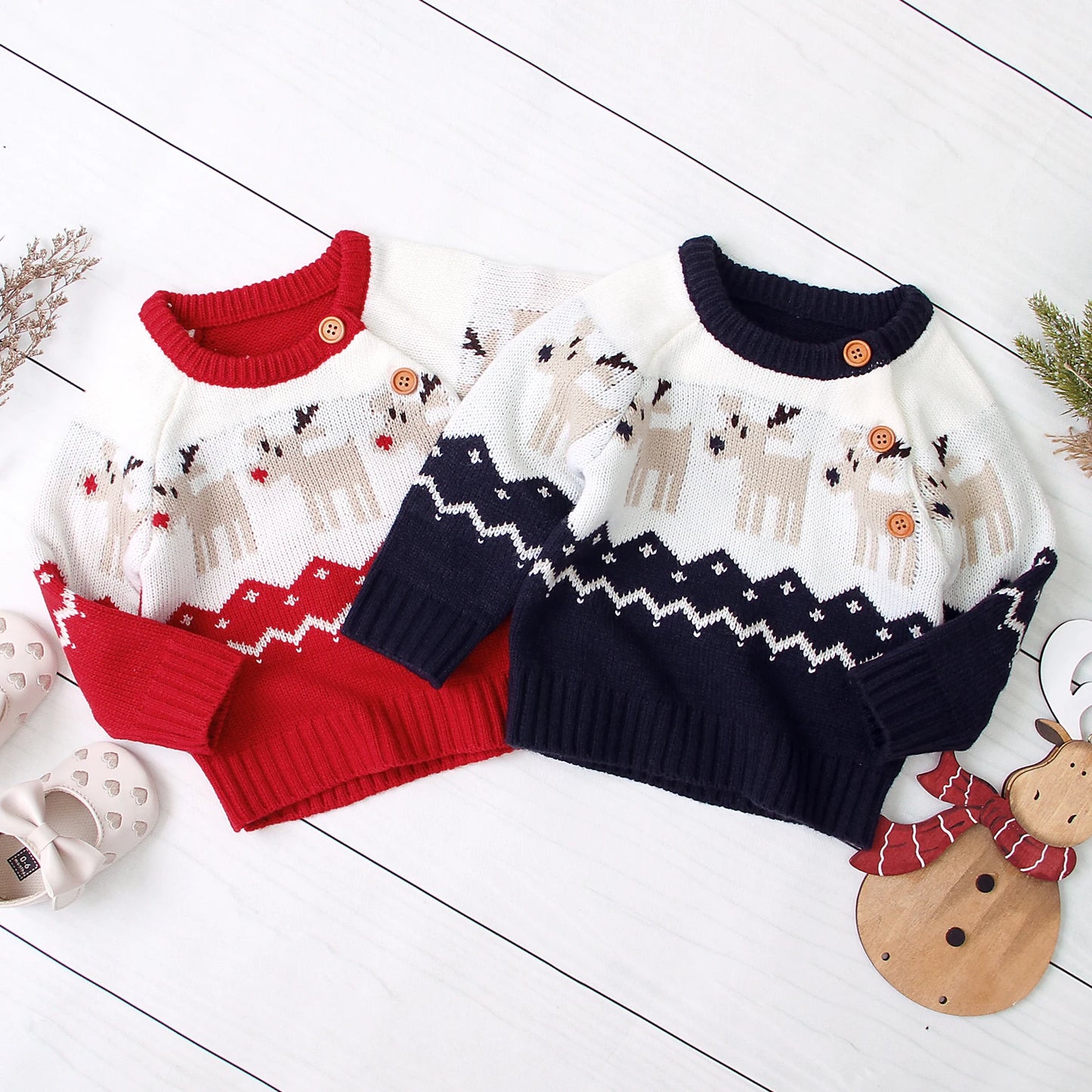 Ma&Baby 0-18M Christmas Newborn Sweater