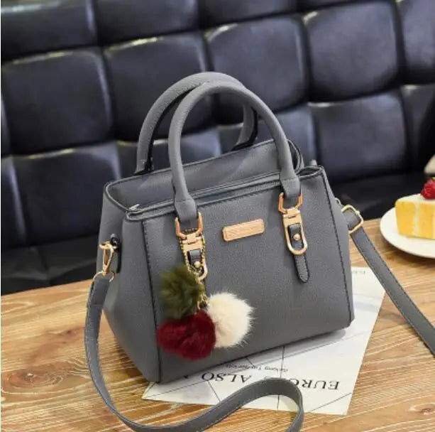 Large Capacity PU Leather Shopper Tote Bag