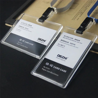 Retractable ID Badge Holder with Card Sleeve