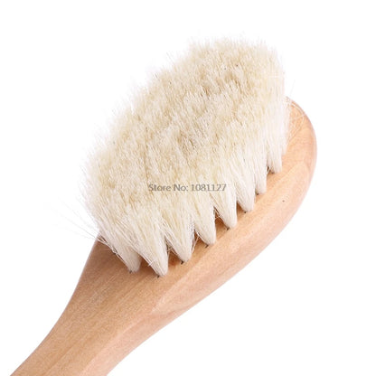 Wooden Handle Goat Hair Baby Brush