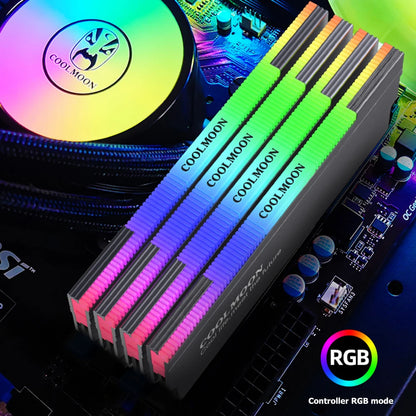 ARGB RAM Heatsink Cooler with Aluminum Heat Spreader for Desktop Memory