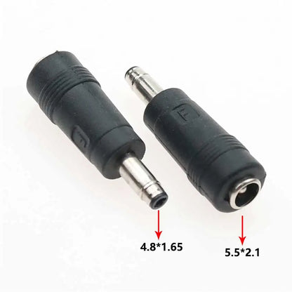 DC 5.5×2.1mm Female to Male Power Adapter Plug Set